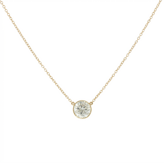 Bezel Set Diamond Necklace
