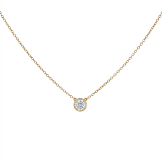 Bezel Set Diamond Necklace