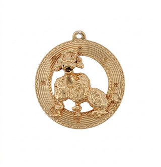 VINTAGE OPEN FRAME POODLE CHARM
