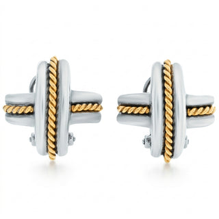 TIFFANY & CO 'X' EARRINGS