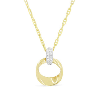 SMALL TWISTED CIRCLE NECKLACE