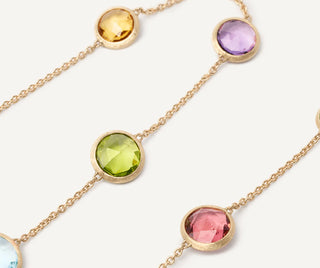 JAIPUR COLOR SHORT GEMSTONE NECKLACE