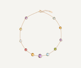 JAIPUR COLOR SHORT GEMSTONE NECKLACE