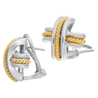 TIFFANY & CO 'X' EARRINGS