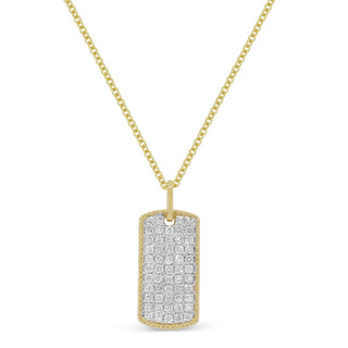PAVE DOG TAG NECKLACE