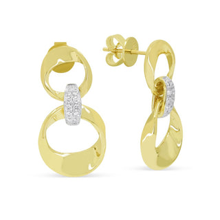 TWISTED CIRCLE DROP EARRINGS